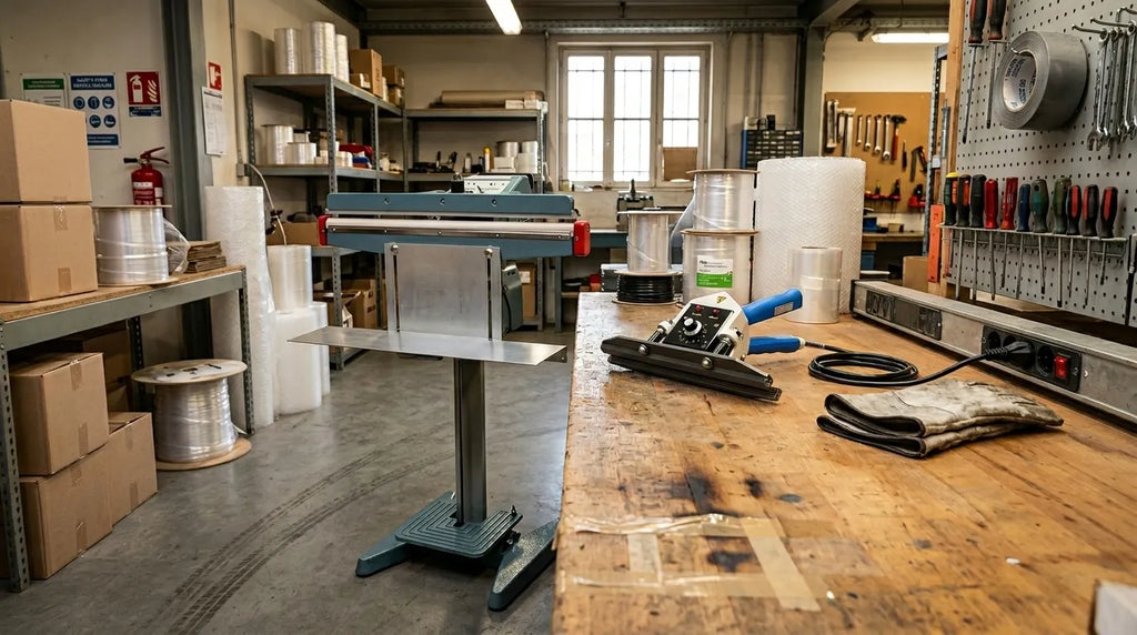 Heatsealers in een professionele werkplaats