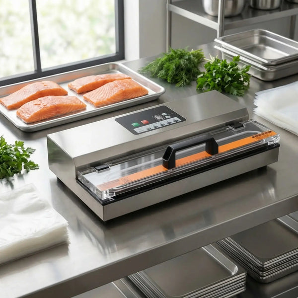 Vacumeermachine saumon