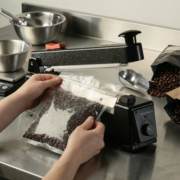 Handmatige koffiezaksealer