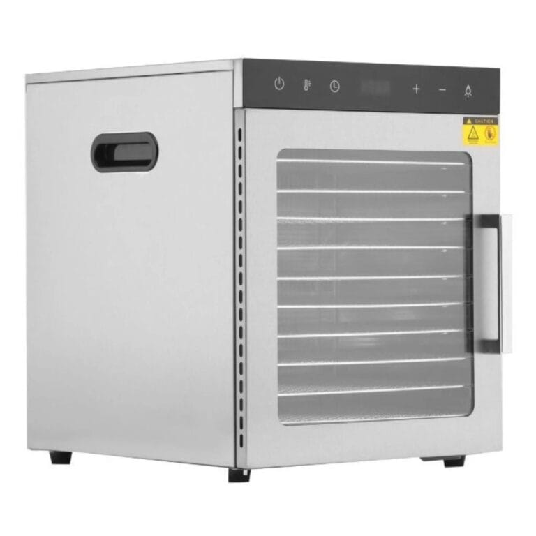 RVS voedseldroger - 10 roosters (800W / 30 tot 90°C)