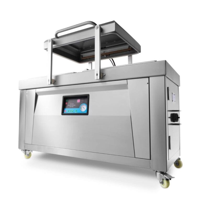 Kamervacuümmachine met dubbele kamer (4 sealbalken van 60cm / 1500W)
