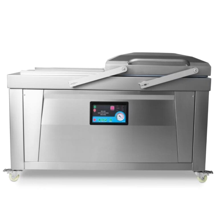 Kamervacuümmachine met dubbele kamer (4 sealbalken van 60cm / 1500W)
