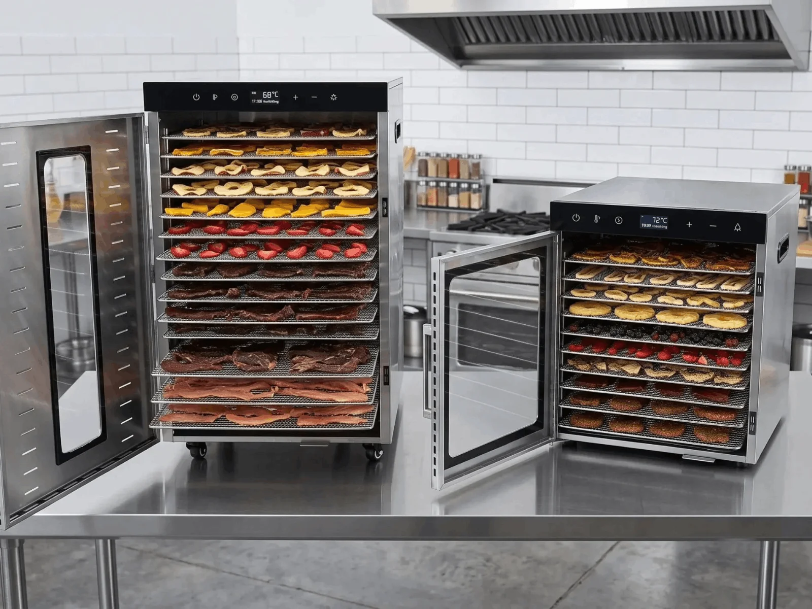 Assortiment professionele voedseldrogers